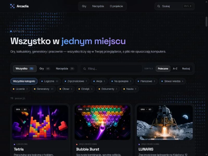 Filtrowanie katalogu po kategoriach i sortowanie pozycji