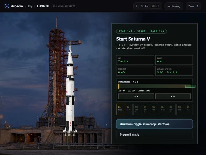 LUNARIS: start Saturna V z komputerem pokładowym misji