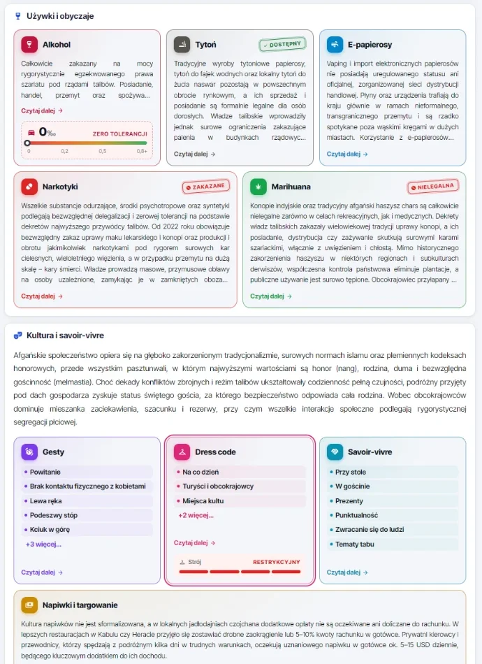 Substances, customs and etiquette in clear cards