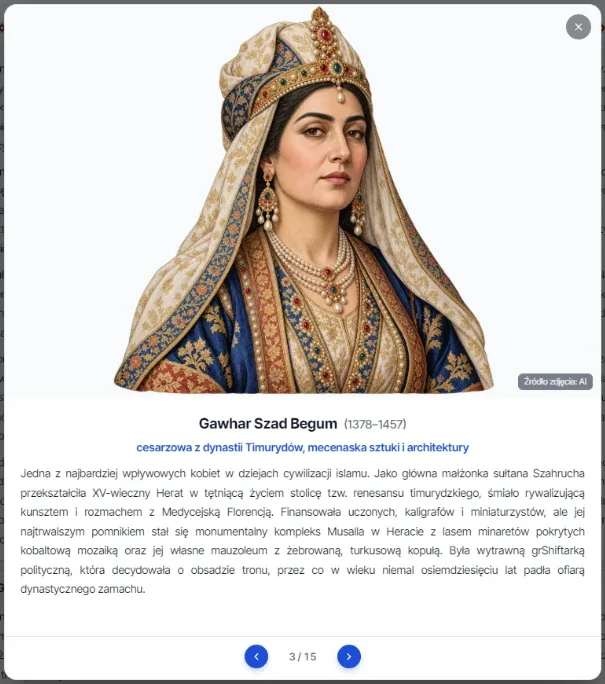 Notable person profile with a portrait and a short biography